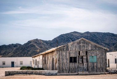 Monteleva, Almadraba köy içinde yakın tuz içinde doğal park Cabo de Gata, sömürü Almeria, Endülüs, İspanya evler