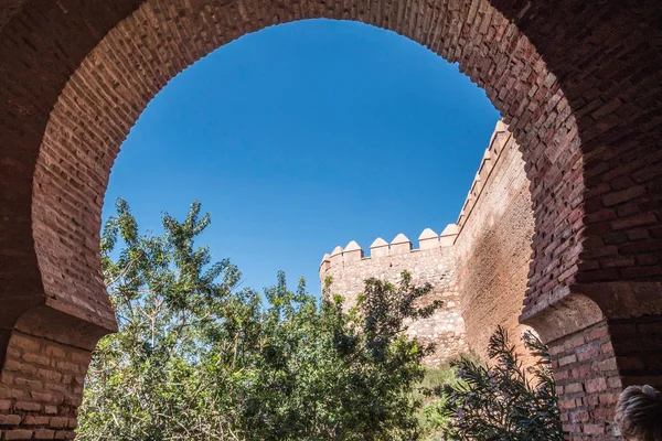 Středověké maurské pevnosti Alcazaba v Almeria, Andalusie, Španělsko — Stock fotografie