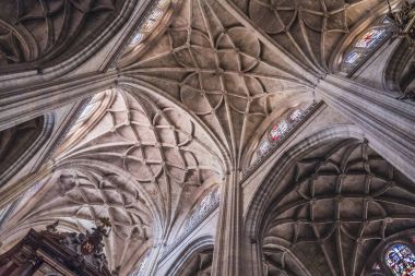 Naves Katedrali Nuestra Senora de la Asuncion y de San Frutos de kesişen Segovia, Segovia, İspanya'da al