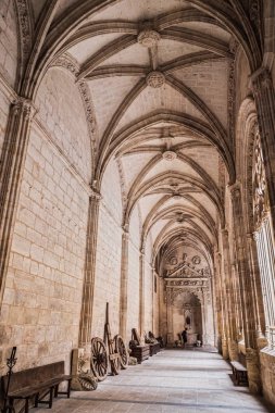  Cathedral of Our Lady, varsayım, Cloister bulunan katedral, Güney tarafındaki iç Juan Guas eseridir, Segovia, İspanya'da al