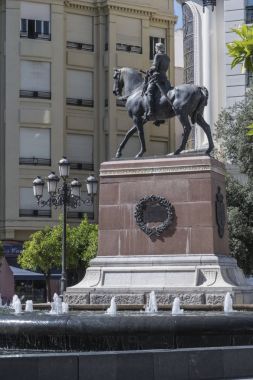 Cordoba, İspanya - 9 Temmuz 2017: anıt büyük Kaptan için bir parça Gonzalo Fernndez de Crdoba 