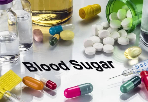 Blood Sugar, Medicines As Concept Of Ordinary Treatment, Conceptual Image — Stock Photo, Image