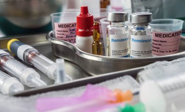 Covid-19 'dan etkilenen insanlar için hazırlanmış ilaçlar, Remdesivir zaten deneysel kullanımda olan, kavramsal görüntüde olan virüse karşı seçici bir antiviral koruyucu.