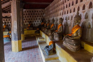 eski Buda heykelinin wat sisaket Tapınağı Vientiane, Laos