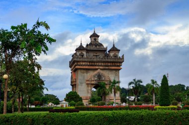 Patuxai, zafer Savaş Anıtı Vientiane, Laos, merkezinde