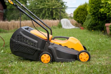 çim, çim biçme makinesi bahçede biçme