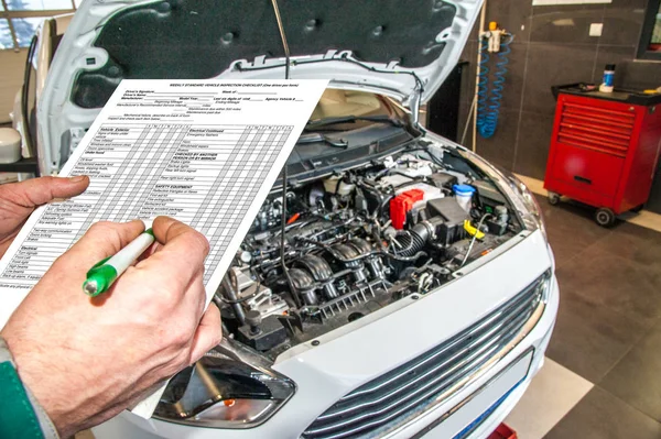 Checklist Checklist Checking Technical Condition Car Car Service — Stock Photo, Image