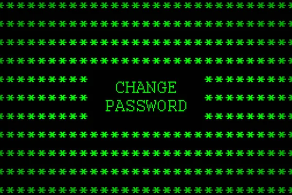 change password, 8 bit old technology screen message