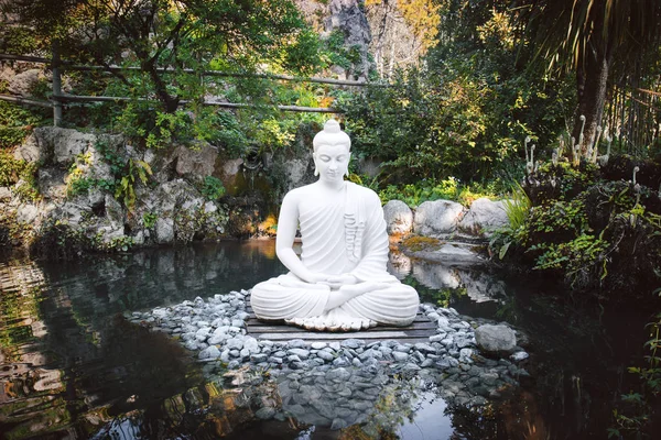 buddha on the water, buddhism concept meditation and spirituality in the nature