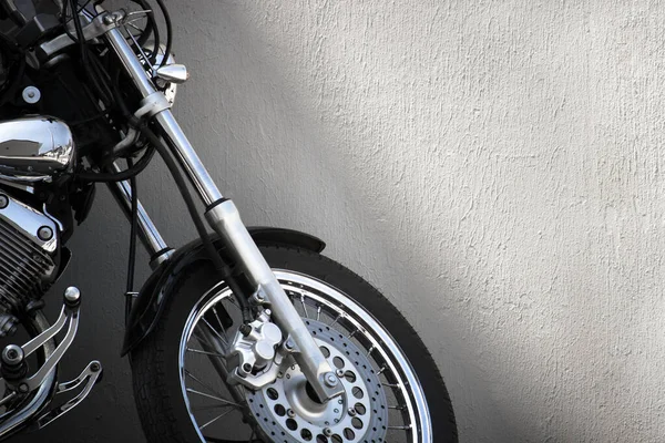 Detalle Motocicleta Pared Espacio Copia Derecha Picure — Foto de Stock