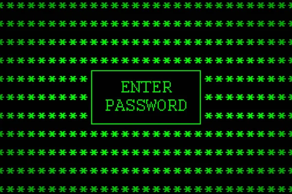 enter password old technology, 8 bit screen message