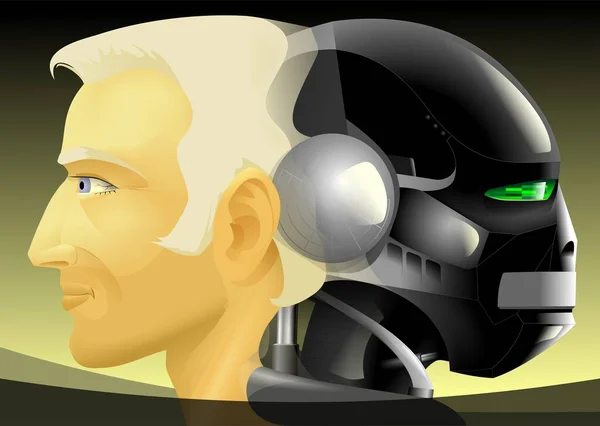 Robo & Adam. İllüstrasyon bir robot ve Isaac Azimov 'a adanmıştır.
