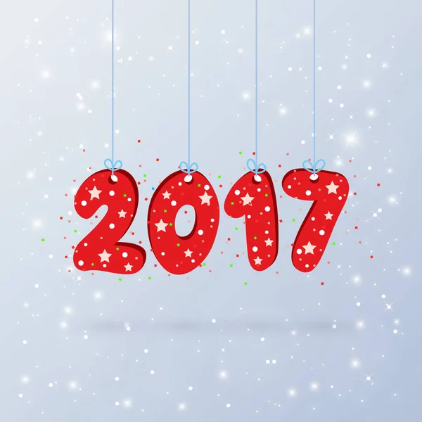 New Year Day 2017 cover background . — стоковый вектор