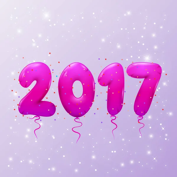 Mutlu yeni yıl 2017 tebrik kartı — Stok Vektör