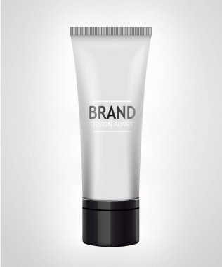 Beyaz tüp mock-up krem, diş Yapıştır, jel, toner için. Kozmetik kavramı.