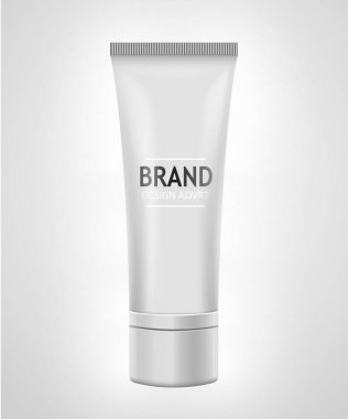Beyaz tüp mock-up krem, diş Yapıştır, jel, toner için. Kozmetik kavramı.