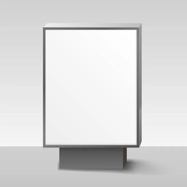 Blank Lightbox, or Signboard on white background. Vector illustration — Stock Vector