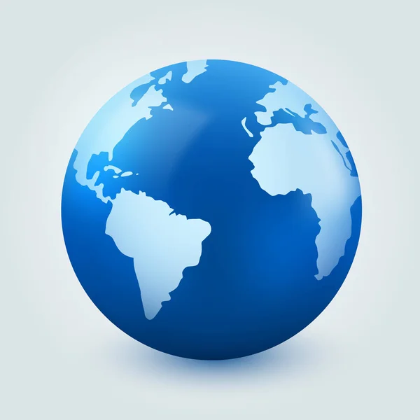 Earth globe op witte achtergrond. Internet communicatieconcept. — Stockvector