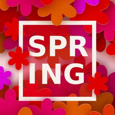 8 Mart. Güzel çiçek çerçeve. Kırmızı çiçek tebrik kartı. Uluslararası kadın günün kutlu.