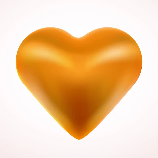 Yellow Valentine Heart. Love concept. — Stock Vector