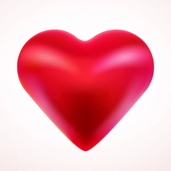 Corazón rojo de San Valentín. Concepto de amor . — Vector de stock