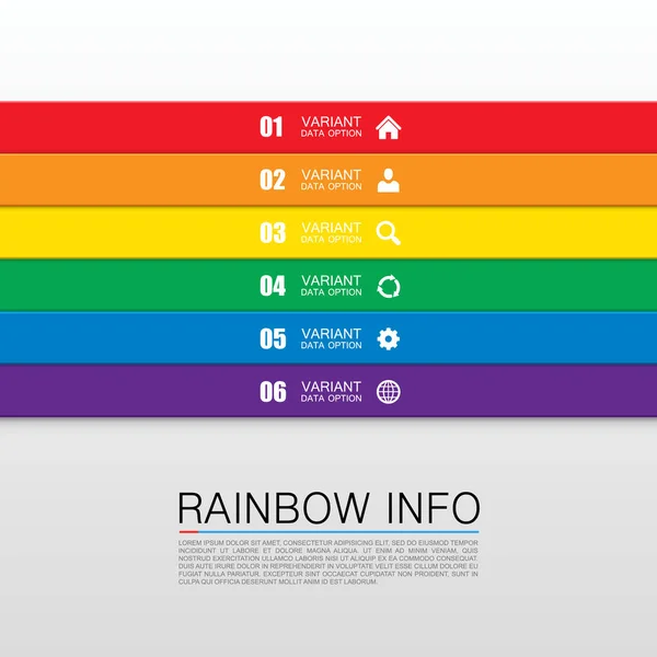 Rainbow informace umění — Stockový vektor