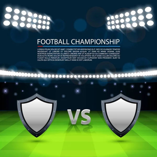 Voetbal kampioenschap cover, Cover overeenkomt met de achtergrond, Vector ilustration — Stockvector