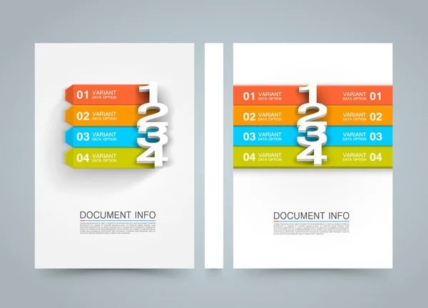 Document informatie menu banner boek. A4-papier, sjabloon ontwerpelement, Vector achtergrond — Stockvector