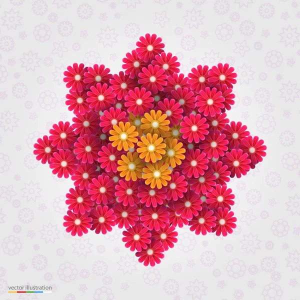 Fondo de flores abstractas. Ilustración vectorial — Archivo Imágenes Vectoriales