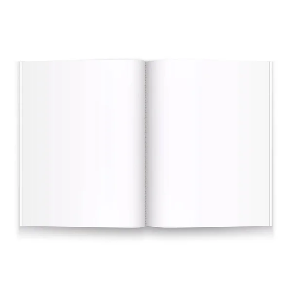 Book journal open on a white background. Vector illustration — Stock Vector