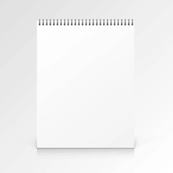 Notizbuch auf weißem Hintergrund. Vektorillustration — Stockvektor