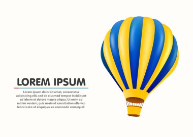 Sıcak hava balon uçuş arka planda.