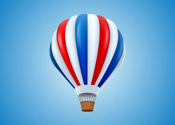 Hete luchtballon in vlucht achtergrond. — Stockvector