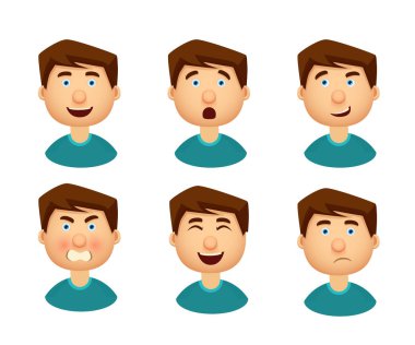 Duygular çeşitli adamla topluluğu.