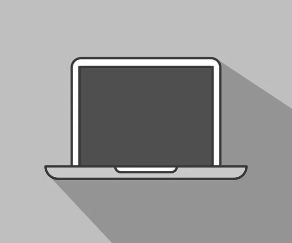 Přenosný počítač ikona ilustrace. Moderní flat design. — Stockový vektor