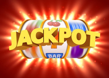 Altın slot makinesidir ikramiye kazanır. Büyük zafer kavramı. Casino jackpot.