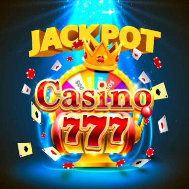 Kral afiş Jackpot slots casino 777 ve servet.
