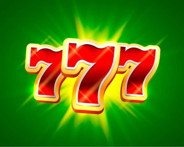 Büyük zafer Yuvaları 777 afiş casino arka plan.