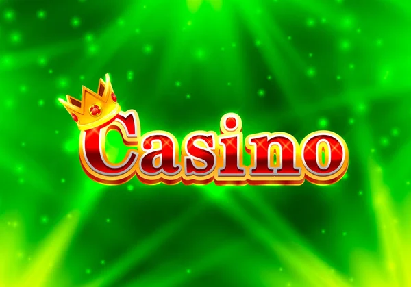 Casino uithangbord, banner tekstachtergrond. — Stockvector