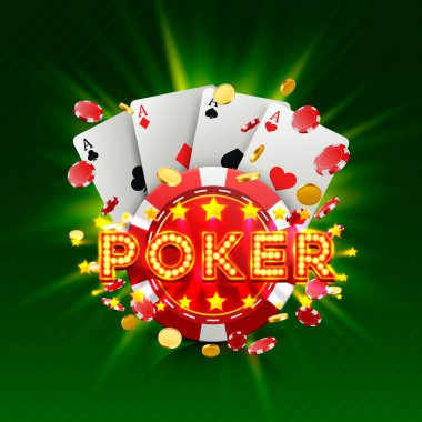 Poker casino banner tabela arka plan.