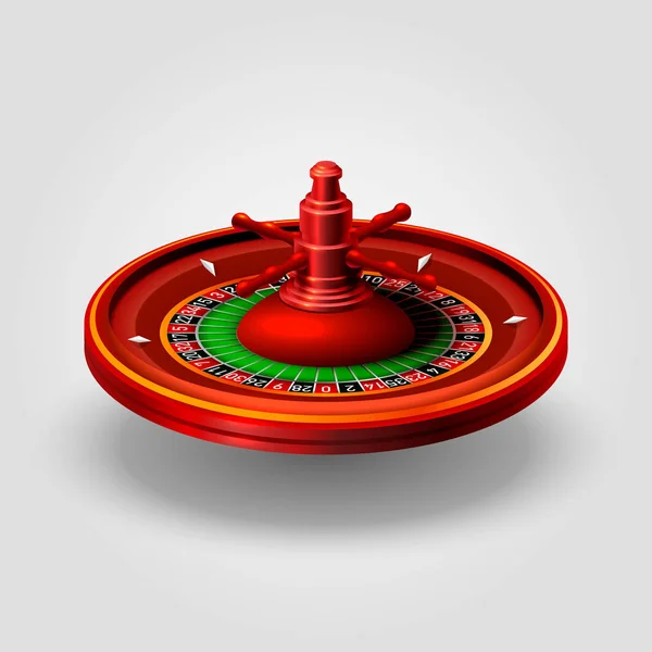 Casino ruleta objeto fondo realista . — Vector de stock