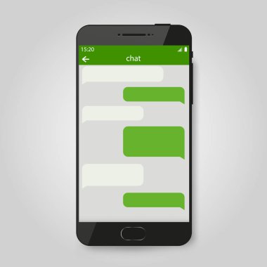 Hareket eden telefon. Sosyal ağ, messenger iletişim kavramı. Sohbet ve kavram mesajlaşma.