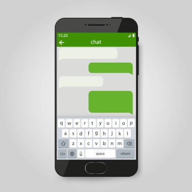 Hareket eden telefon. Sosyal ağ, messenger iletişim kavramı. Sohbet ve kavram mesajlaşma.