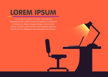 Ev ya da ofis Resepsiyon. Düz stil.