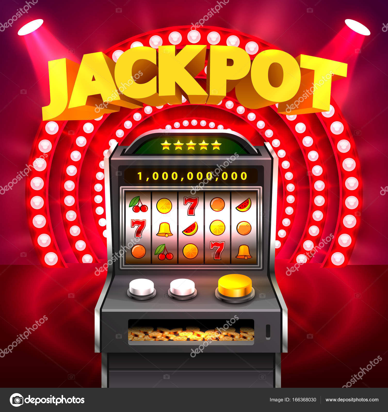 金色的老虎机赢大奖. 图库矢量图©hobbit_art 166368030