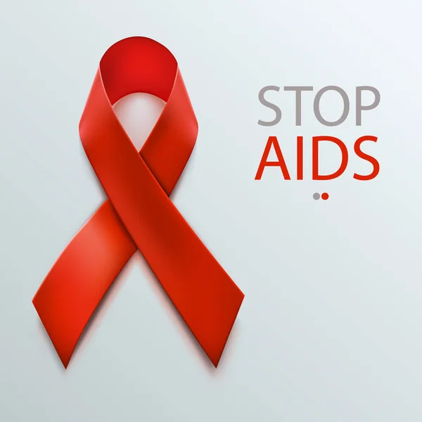 Hiv Conciencia Cinta Roja. Concepto del Día Mundial del SIDA . — Archivo Imágenes Vectoriales