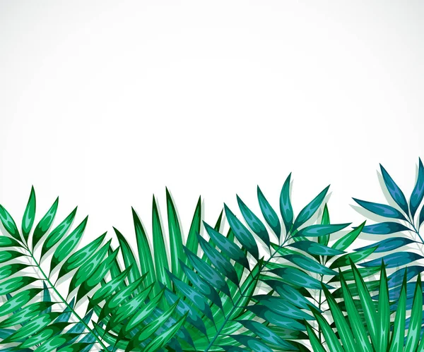 Рамка красочных тропических листьев. Концепция джунглей для оформления приглашений, поздравительных открыток и обоев . — стоковый вектор