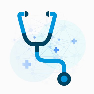 Stetoskop parlak arka plan. Tıp kavramı.