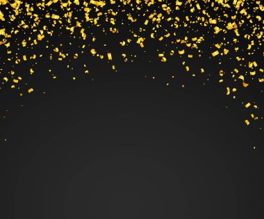 Birçok düşen altın küçük konfeti adet arka plan.