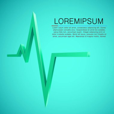 Kardiyogram dalga geçmiş. Tıp kavramı.